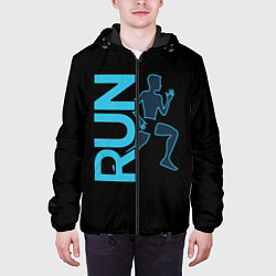 Куртка с капюшоном мужская RUN: Black Style, цвет: 3D-черный — фото 2