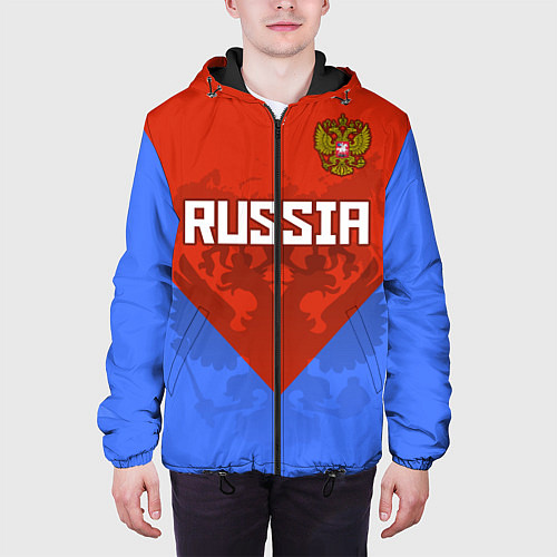 Мужская куртка Russia Red & Blue / 3D-Черный – фото 3