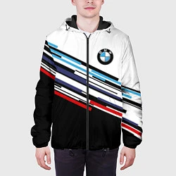 Куртка с капюшоном мужская BMW BRAND COLOR БМВ, цвет: 3D-черный — фото 2