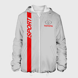 Куртка с капюшоном мужская Toyota: Silver Sport, цвет: 3D-белый