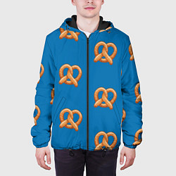 Куртка с капюшоном мужская Любитель крендельков, цвет: 3D-черный — фото 2