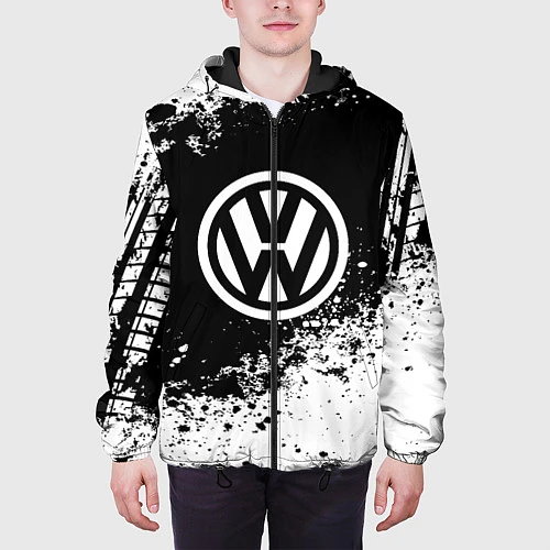 Мужская куртка Volkswagen: Black Spray / 3D-Черный – фото 3