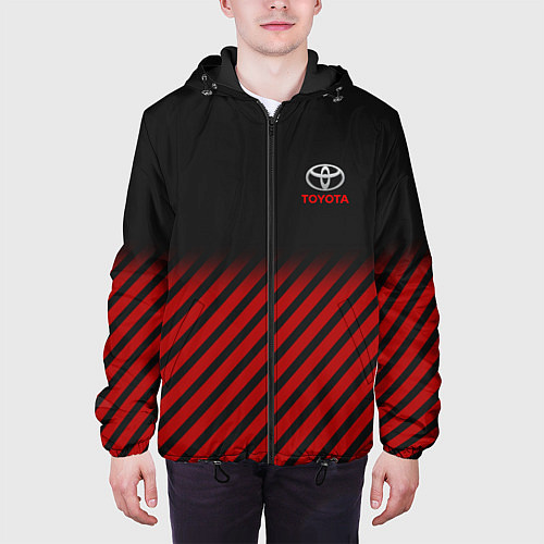 Мужская куртка Toyota: Red Lines / 3D-Черный – фото 3