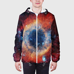 Куртка с капюшоном мужская Взрыв к космосе, цвет: 3D-белый — фото 2