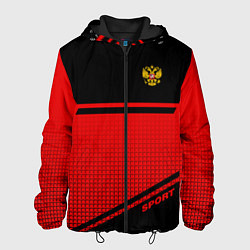 Куртка с капюшоном мужская Russia: Red Sport, цвет: 3D-черный