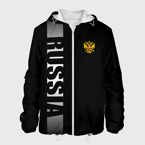 Мужская куртка Russia: Black Line / 3D-Белый – фото 1