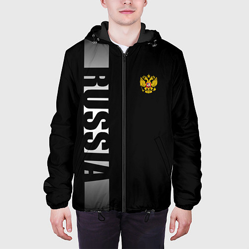 Мужская куртка Russia: Black Line / 3D-Черный – фото 3