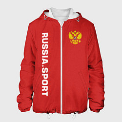 Куртка с капюшоном мужская Russia Sport, цвет: 3D-белый