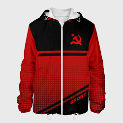 Куртка с капюшоном мужская USSR: Black Sport, цвет: 3D-белый