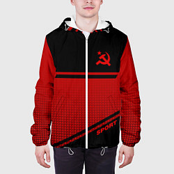 Куртка с капюшоном мужская USSR: Black Sport, цвет: 3D-белый — фото 2