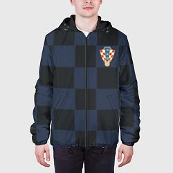 Куртка с капюшоном мужская Сборная Хорватии: Гостевая ЧМ-2018, цвет: 3D-черный — фото 2