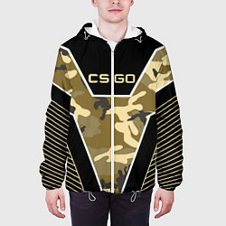 Куртка с капюшоном мужская CS:GO Khaki Camo, цвет: 3D-белый — фото 2