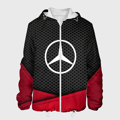 Мужская куртка Mercedes Benz: Grey Carbon / 3D-Белый – фото 1