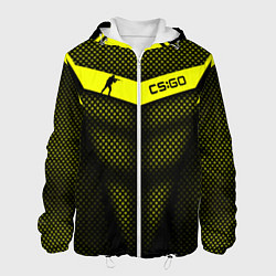 Куртка с капюшоном мужская CS:GO Yellow Carbon, цвет: 3D-белый