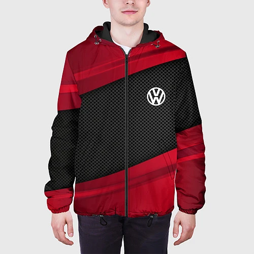 Мужская куртка Volkswagen: Red Sport / 3D-Черный – фото 3