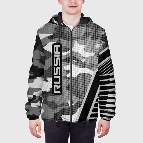 Мужская куртка Russia: Grey Camo / 3D-Черный – фото 3