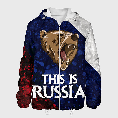 Мужская куртка Russia: Roaring Bear / 3D-Белый – фото 1