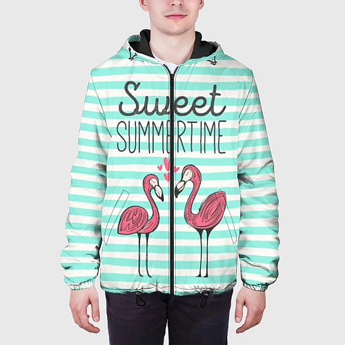 Мужская куртка Sweet Summer Flamingo / 3D-Черный – фото 3