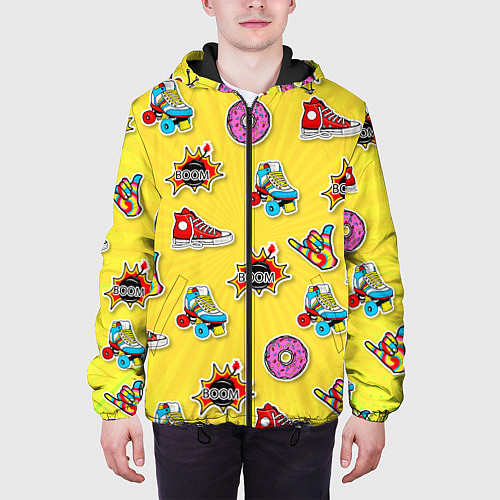 Мужская куртка Pop Art / 3D-Черный – фото 3