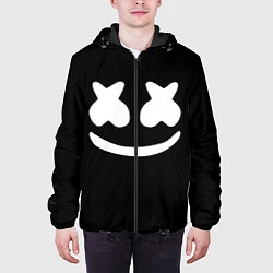 Куртка с капюшоном мужская Marshmello: Black Face, цвет: 3D-черный — фото 2