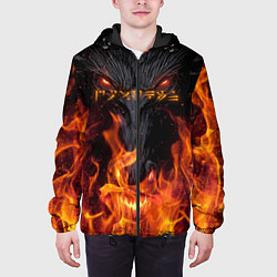 Куртка с капюшоном мужская TES: Flame Wolf, цвет: 3D-черный — фото 2