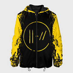 Куртка с капюшоном мужская 21 Pilots: Yellow & Black, цвет: 3D-черный