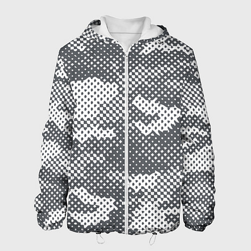 Мужская куртка Серый камуфляж / 3D-Белый – фото 1