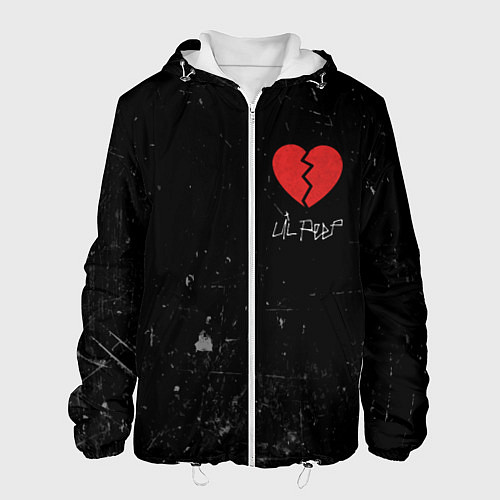 Мужская куртка Lil Peep: Broken Heart / 3D-Белый – фото 1