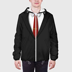Куртка с капюшоном мужская Агент 47, цвет: 3D-белый — фото 2