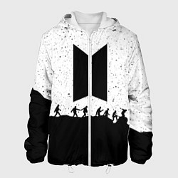 Куртка с капюшоном мужская BTS: Black Stars, цвет: 3D-белый