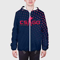 Куртка с капюшоном мужская CS:GO Pink Dotted, цвет: 3D-белый — фото 2