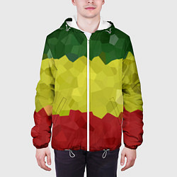Куртка с капюшоном мужская Эфиопия, цвет: 3D-белый — фото 2