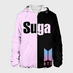 Куртка с капюшоном мужская BTS Suga, цвет: 3D-белый