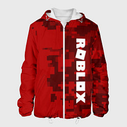 Куртка с капюшоном мужская ROBLOX: Red Camo, цвет: 3D-белый