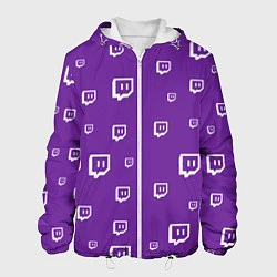 Куртка с капюшоном мужская Twitch Pattern, цвет: 3D-белый