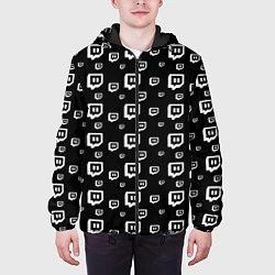 Куртка с капюшоном мужская Twitch: Black Pattern, цвет: 3D-черный — фото 2