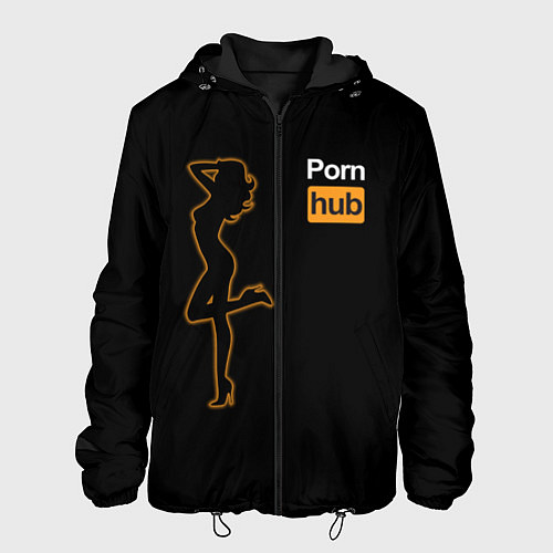 Мужская куртка PornHub: Neon Girl / 3D-Черный – фото 1