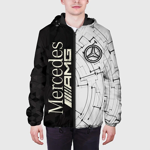 Мужская куртка Mercedes AMG: Techno Style / 3D-Черный – фото 3