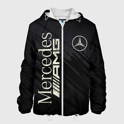 Мужская куртка Mercedes AMG: Black Edition / 3D-Белый – фото 1