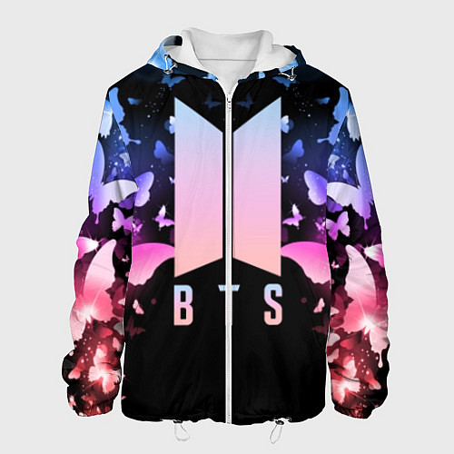 Мужская куртка BTS: Black Butterflies / 3D-Белый – фото 1