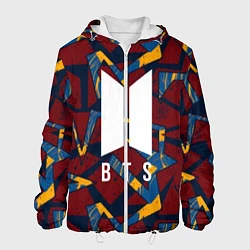 Куртка с капюшоном мужская BTS: Geo Abstract, цвет: 3D-белый