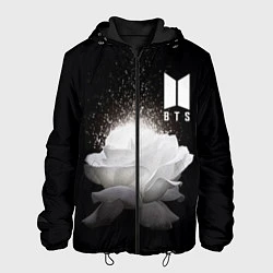 Куртка с капюшоном мужская BTS Flower, цвет: 3D-черный