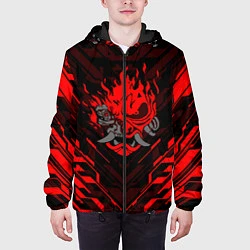 Куртка с капюшоном мужская CYBERPUNK 2077, цвет: 3D-черный — фото 2
