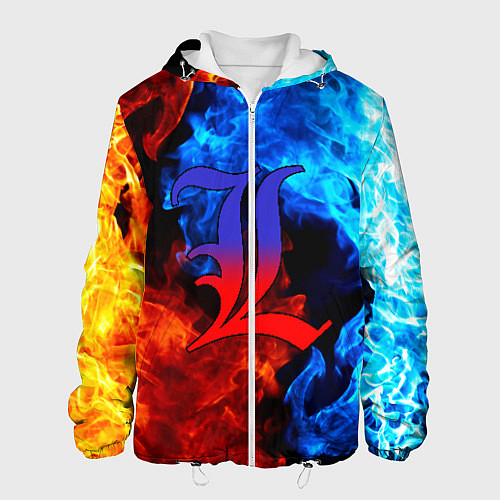 Мужская куртка L letter fire / 3D-Белый – фото 1