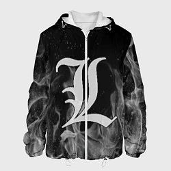 Куртка с капюшоном мужская L letter flame gray, цвет: 3D-белый