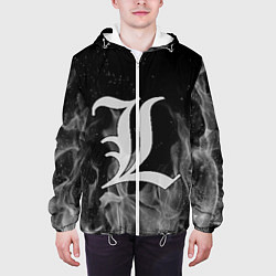 Куртка с капюшоном мужская L letter flame gray, цвет: 3D-белый — фото 2