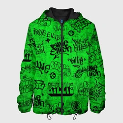 Куртка с капюшоном мужская BILLIE EILISH: Grunge Graffiti, цвет: 3D-черный