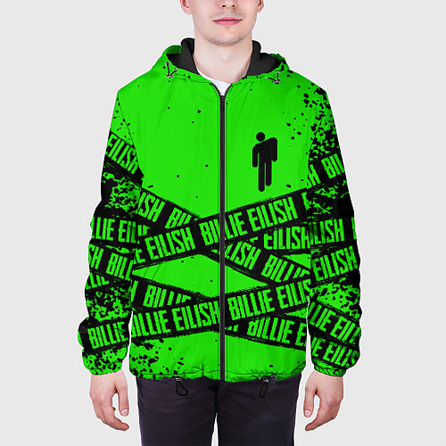 Мужская куртка BILLIE EILISH: Green & Black Tape / 3D-Черный – фото 3
