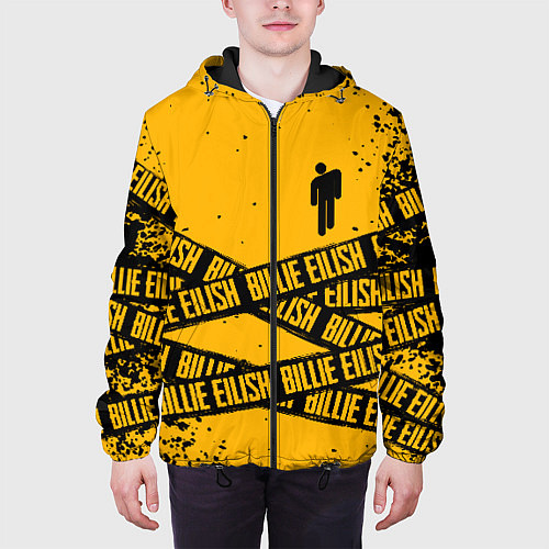 Мужская куртка BILLIE EILISH: Yellow Tape / 3D-Черный – фото 3