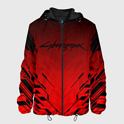 Куртка с капюшоном мужская Cyberpunk 2077: Red Techno, цвет: 3D-черный